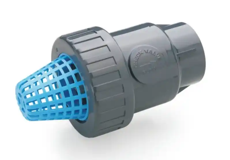 Zpětná klapka se sacím košem PVC-U Plimat, 2 1/2˝ x 2 1/2˝, vnitřní závit x vnitřní závit Novinka